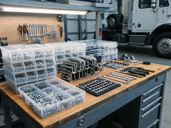 Automotive repair hardware bench