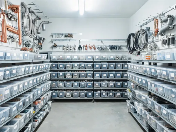 Plumbing and HVAC hardware storage